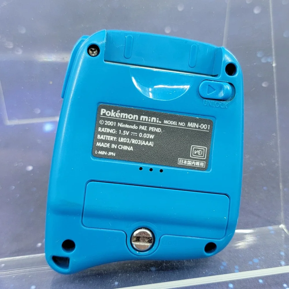 Nintendo Pokemon Mini Handheld Console Wooper Blue MIN-001 For Parts or Repair